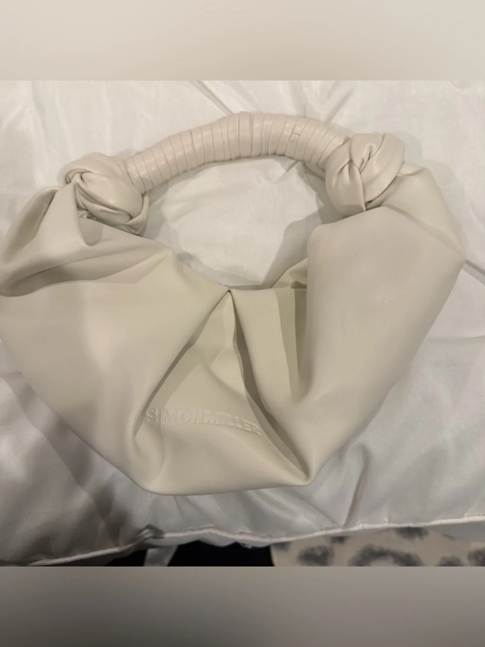 Simon Miller Cream Lopsy Cream Knotted Handle Hobo Bag